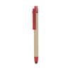 Branded Promotional RECYCLED CARD TOUCH SCREEN STYLUS in Red Pen From Concept Incentives.