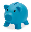 Branded Promotional PIGGY BANK in Turquoise Money Box From Concept Incentives.