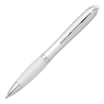 Branded Promotional PLASTIC TWIST BALL PEN in White Pen From Concept Incentives.