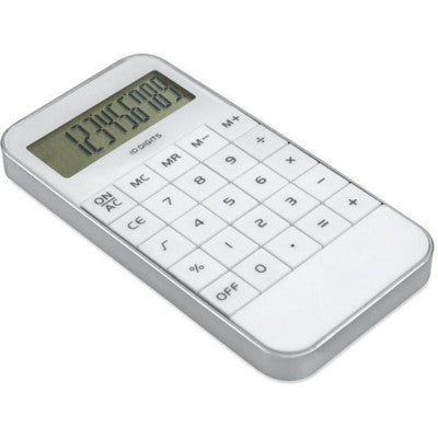 Branded Promotional ABS PLASTIC 10 DIGIT CALCULATOR in White Calculator From Concept Incentives.