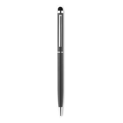 Branded Promotional ALUMINIUM METAL TWIST BALL PEN in Titanium Pen From Concept Incentives.