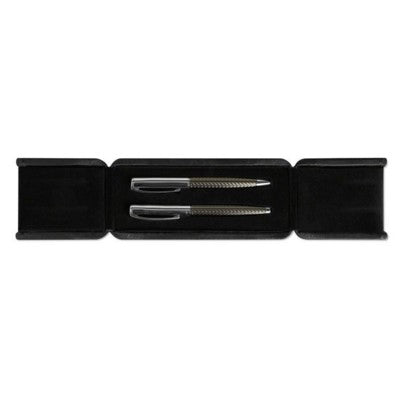 Branded Promotional PEN SET in Titanium Grey Pen Set From Concept Incentives.