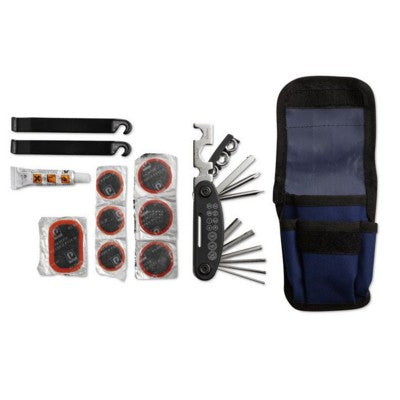Branded Promotional BICYCLE REPAIR KIT in Blue Pouch with Reflective Trim Bicycle Repair Kit From Concept Incentives.
