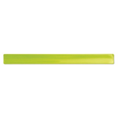 Branded Promotional PVC REFLECTIVE SNAP BAND ARM STRAP in Neon Fluorescent Yellow Wrist Band From Concept Incentives.