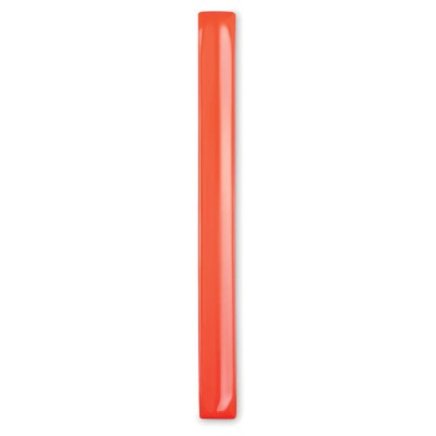 Branded Promotional PVC REFLECTIVE SNAP BAND ARM STRAP in Neon Fluorescent Orange Wrist Band From Concept Incentives.