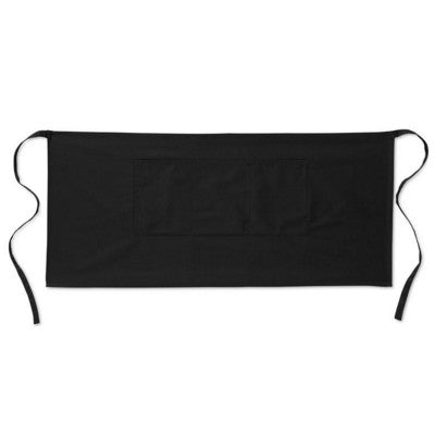 Branded Promotional SHORT WAITERS APRON in Black Apron From Concept Incentives.