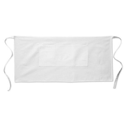 Branded Promotional SHORT WAITERS APRON in White Apron From Concept Incentives.