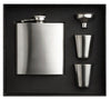 Branded Promotional SLIM HIP FLASK in Silver Hip Flask From Concept Incentives.