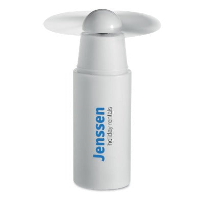 Branded Promotional MINI FAN in White Fan From Concept Incentives.
