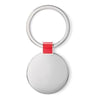 Branded Promotional ROUND SHAPE KEYRING in Red Keyring From Concept Incentives.