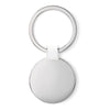 Branded Promotional ROUND SHAPE KEYRING in White Keyring From Concept Incentives.