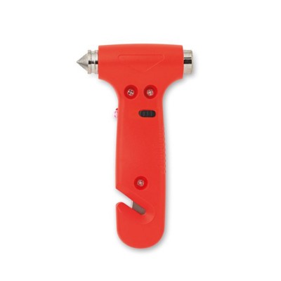 Branded Promotional 3-IN-1 EMERGENCY HAMMER with Cutter Belt & LED Light Hammer From Concept Incentives.