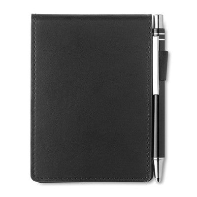 Branded Promotional A7 NOTE BOOK in PU Pouch with Pen Note Pad From Concept Incentives.