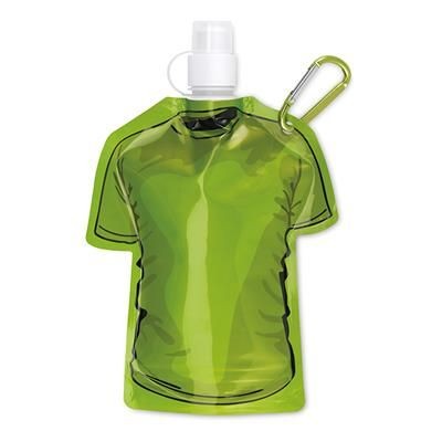 Branded Promotional TEE SHIRT SHAPE FOLDING WATERBOTTLE in White Sports Drink Bottle From Concept Incentives.