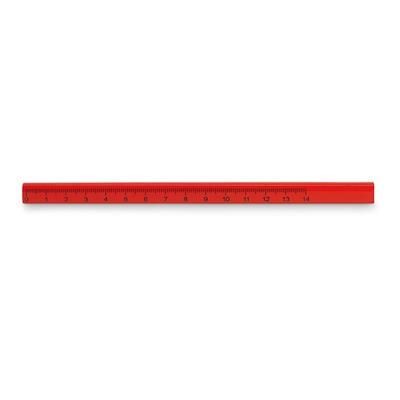 Branded Promotional CARPENTER PENCIL in Red Pencil From Concept Incentives.