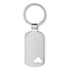 Branded Promotional SQUARE CAR KEYRING in Matt Silver Keyring From Concept Incentives.