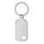 Branded Promotional SQUARE HEART KEYRING in Matt Silver Keyring From Concept Incentives.