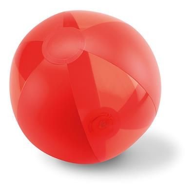 Branded Promotional INFLATABLE BEACHBALL in Red Beach Ball From Concept Incentives.