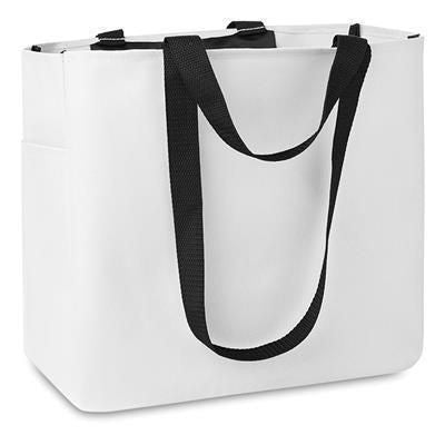 Branded Promotional SHOPPER TOTE BAG in White Bag From Concept Incentives.