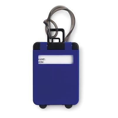 Branded Promotional TROLLEY SHAPE LUGGAGE TAG in Royal Blue Luggage Tag From Concept Incentives.