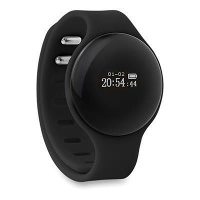 Branded Promotional SPORTS SMART BRACELET in Black Pedometer From Concept Incentives.