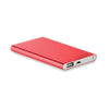 Branded Promotional ALUMINIUM POWERBANK 4000 MAH in Red from Concept Incentives