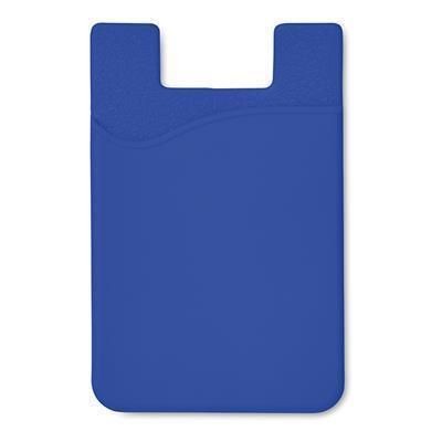 Branded Promotional SILICON CARDHOLDER FOR PHONE with 3m Tape in Royal Blue Mobile Phone Case From Concept Incentives.