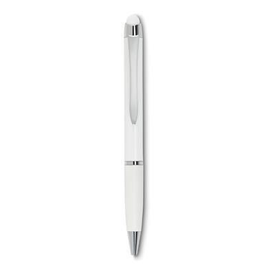 Branded Promotional ALUMINIUM METAL STYLUS PEN in White Pen From Concept Incentives.