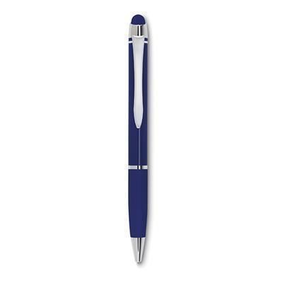 Branded Promotional ALUMINIUM METAL STYLUS PEN in Royal Blue Pen From Concept Incentives.