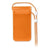 Branded Promotional MOBILE WATERPROOF POUCH in Clear Transparent Orange Mobile Phone Case From Concept Incentives.