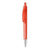 Branded Promotional PLASTIC PEN with Shiny Tip in Clear Transparent Red Pen From Concept Incentives.