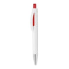 Branded Promotional PLASTIC PEN with Shiny Tip in Red Pen From Concept Incentives.