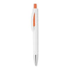 Branded Promotional PLASTIC PEN with Shiny Tip in Orange Pen From Concept Incentives.