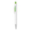 Branded Promotional PLASTIC PEN with Shiny Tip in Lime Pen From Concept Incentives.