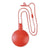 Branded Promotional ROUND BUBBLE BLOWER with Hanger Safetycord in Red Bubble Blower From Concept Incentives.