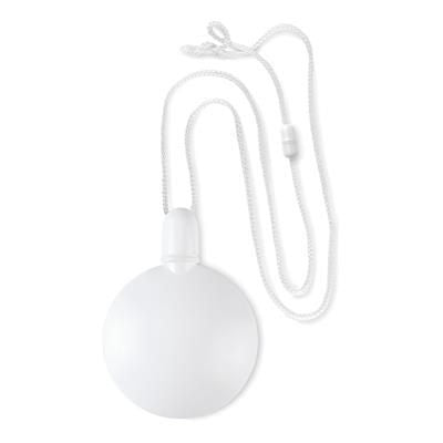 Branded Promotional ROUND BUBBLE BLOWER with Hanger Safetycord in White Bubble Blower From Concept Incentives.