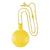 Branded Promotional ROUND BUBBLE BLOWER with Hanger Safetycord in Yellow Bubble Blower From Concept Incentives.