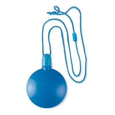 Branded Promotional ROUND BUBBLE BLOWER with Hanger Safetycord in Turquoise Bubble Blower From Concept Incentives.