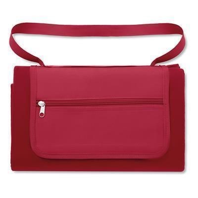 Branded Promotional PICNIC BLANKET in Red Blanket From Concept Incentives.