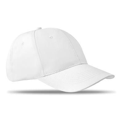 Branded Promotional 6 PANEL STRUCTURED CAP in White Baseball Cap From Concept Incentives.