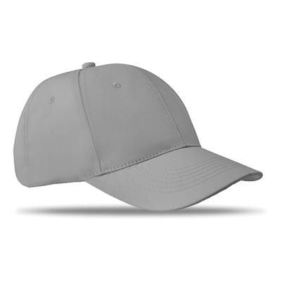 Branded Promotional 6 PANEL STRUCTURED CAP in Grey Baseball Cap From Concept Incentives.
