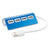 Branded Promotional ALUHUB 4 PORT USB in Blue Aluminium Metal Hub Port From Concept Incentives.