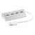 Branded Promotional ALUHUB 4 PORT USB in Matt Silver Aluminium Metal Hub Port From Concept Incentives.