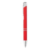 Branded Promotional AOSTA PUSH BUTTON BALL PEN in Red Pen From Concept Incentives.