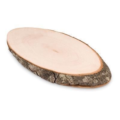 Branded Promotional ELLWOOD RUNDA OVAL WOOD BOARD with Bark Chopping Board From Concept Incentives.