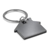 Branded Promotional IMBA HOUSE SHAPE STAINLESS STEEL METAL AND ABS PLASTIC KEYRING in Black Keyring From Concept Incentives.