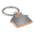 Branded Promotional IMBA HOUSE SHAPE STAINLESS STEEL METAL AND ABS PLASTIC KEYRING in Orange Keyring From Concept Incentives.