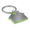 Branded Promotional IMBA HOUSE SHAPE STAINLESS STEEL METAL AND ABS PLASTIC KEYRING in Lime Keyring From Concept Incentives.