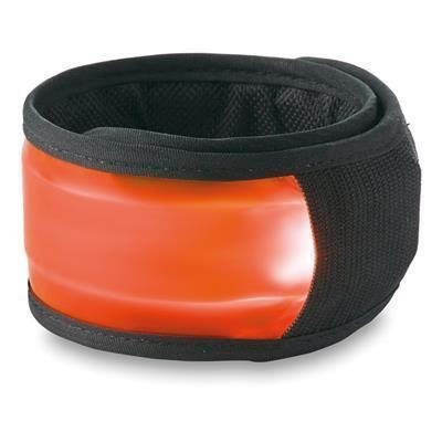 Branded Promotional ARMLIGHT PVC REFLECTIVE ARM STRAP with LED Light in Lime Arm Band From Concept Incentives.