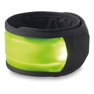 Branded Promotional ARMLIGHT PVC REFLECTIVE ARM STRAP with LED Light in Orange Arm Band From Concept Incentives.